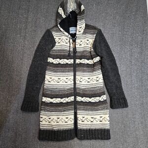 Ark Imports 100% Wool Zip Kelowna Cardigan Jacket Women's Fleece Line Sz M/L